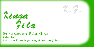 kinga fila business card